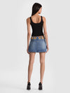 MORGANA CHAIN BELT DENIM MINI SKIRT-ALICE + OLIVIA