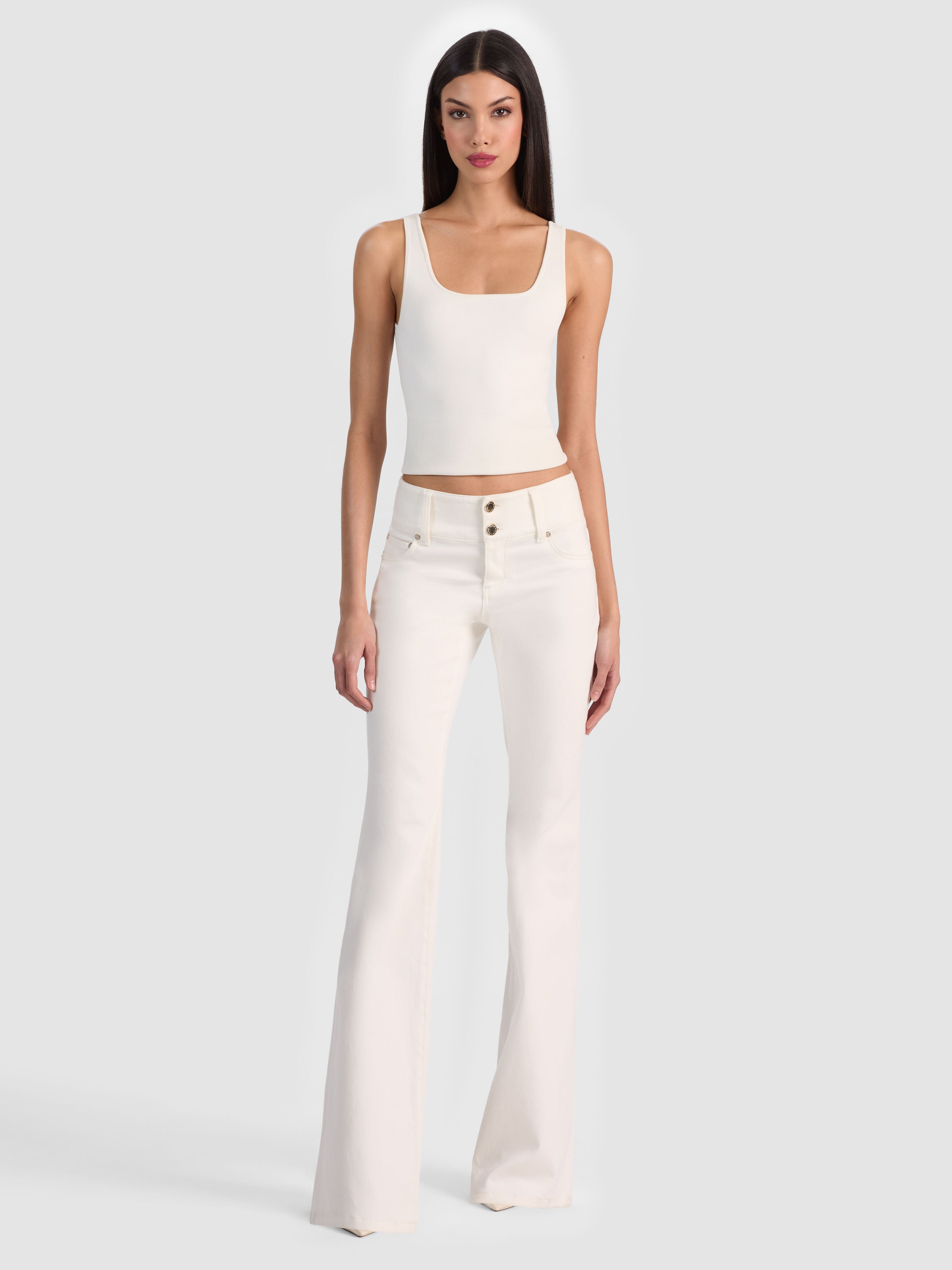 KAI LOW RISE JEAN-OFF WHITE-ALICE + OLIVIA