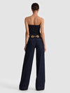 JASPER CHAIN BELT JEAN-DARK RINSE-ALICE + OLIVIA