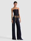 JASPER CHAIN BELT JEAN-DARK RINSE-ALICE + OLIVIA