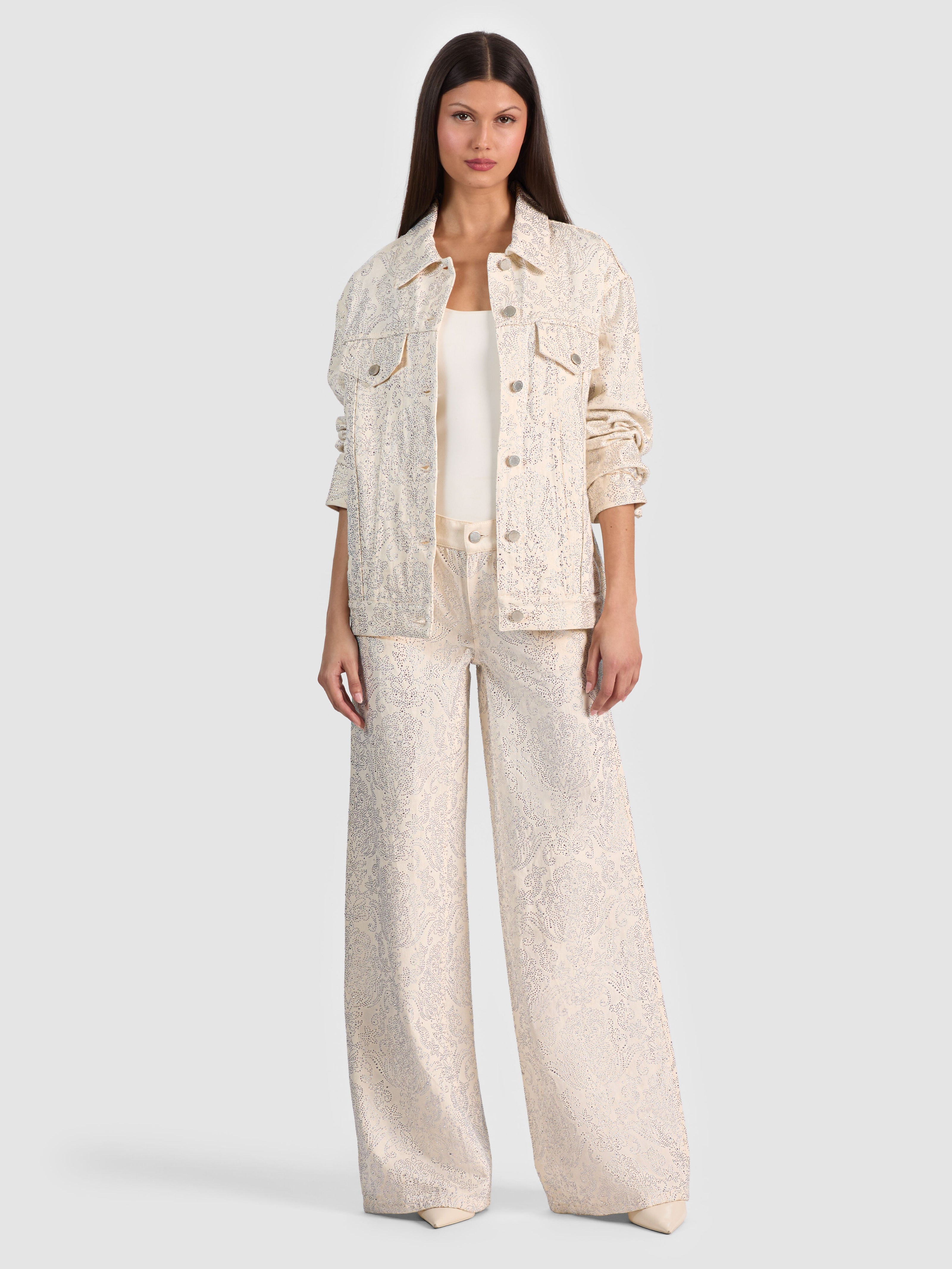 AMAZING EMBELLISHED JEAN-ALICE + OLIVIA