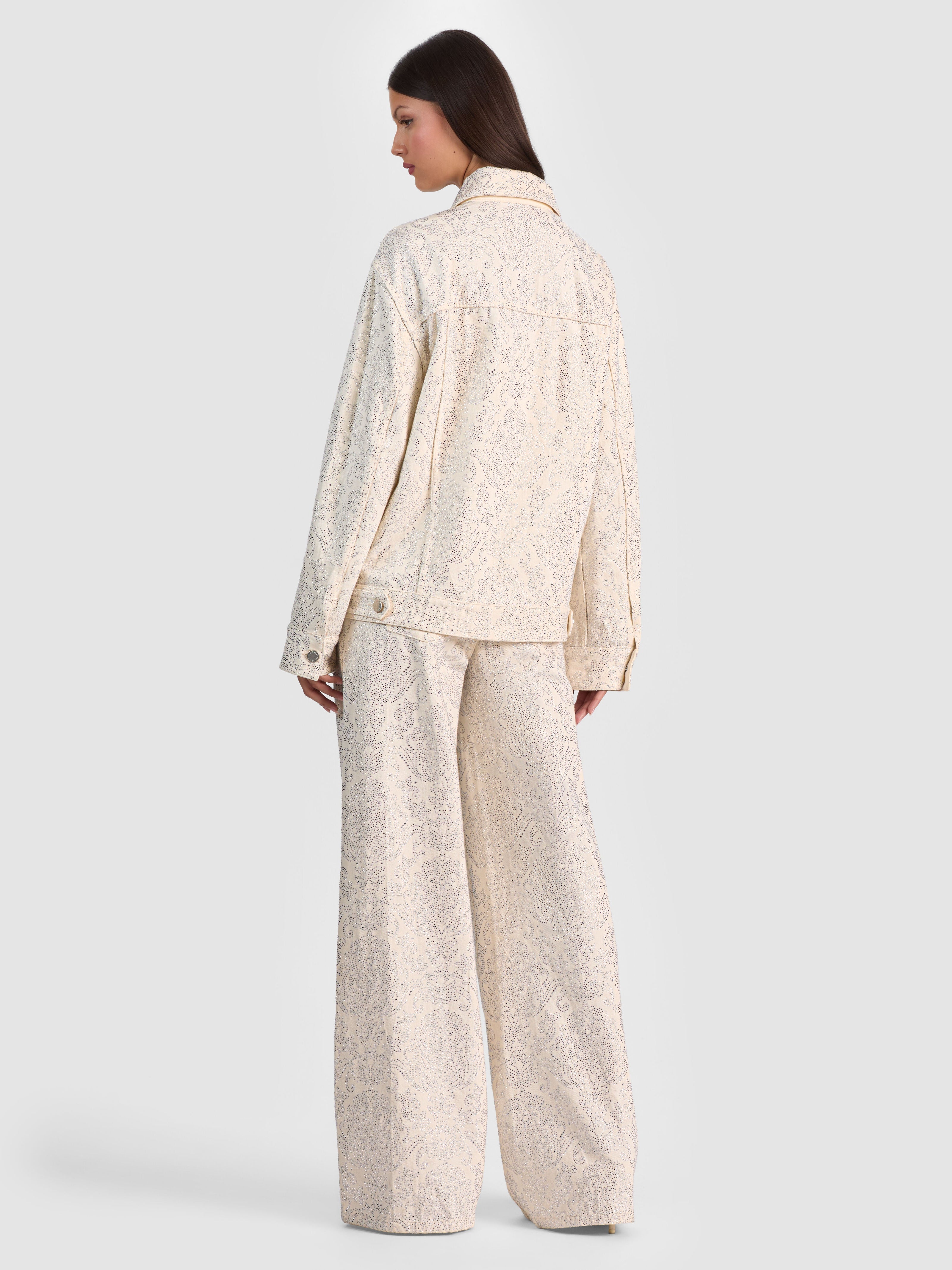 JEFF EMBELLISHED DENIM JACKET-ALICE + OLIVIA