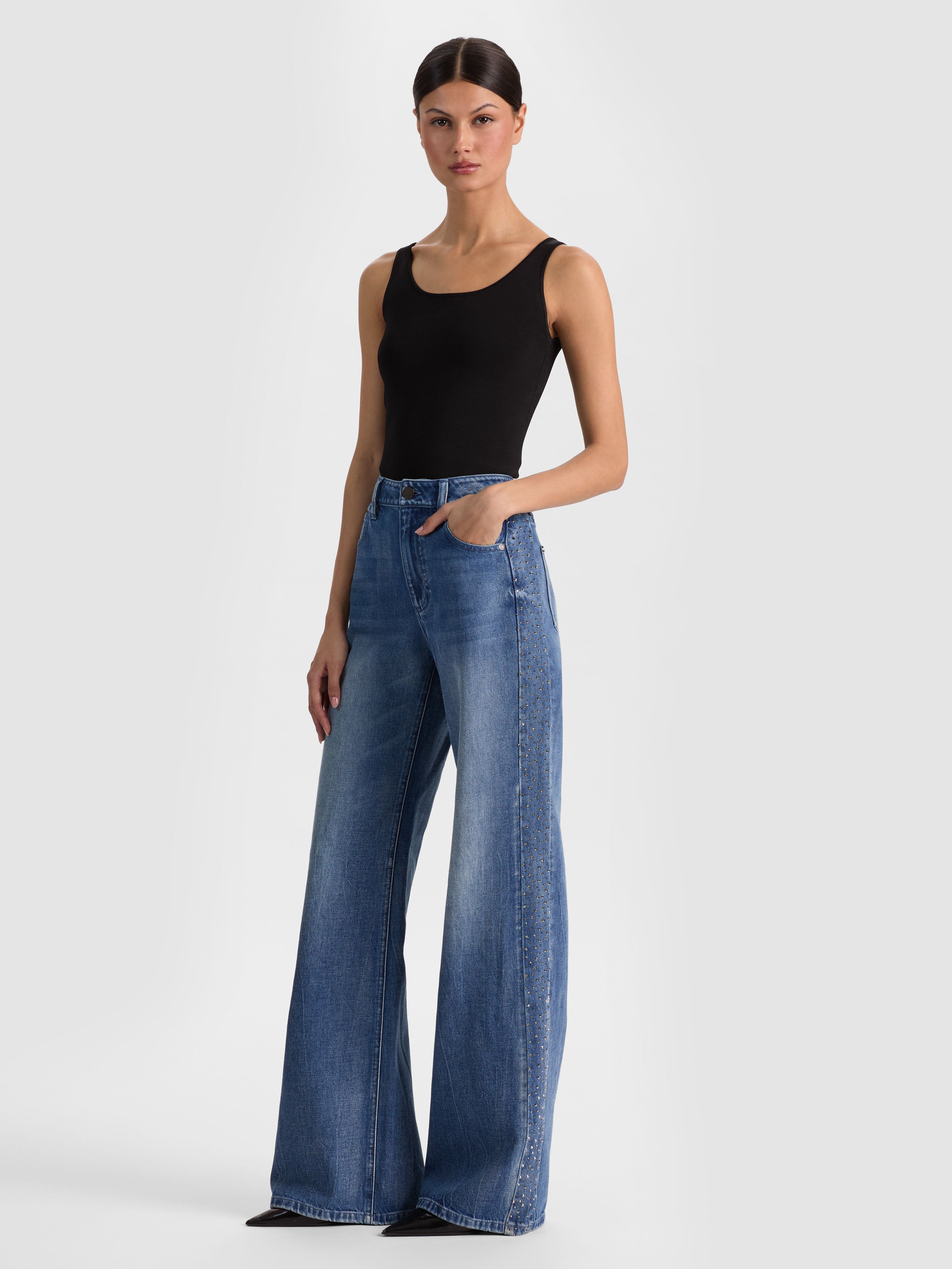CHIC EMBELLISHED JEAN-ALICE + OLIVIA