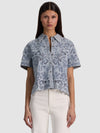 LANE DENIM BUTTON DOWN-SIERRA LIGHT BLUE-ALICE + OLIVIA