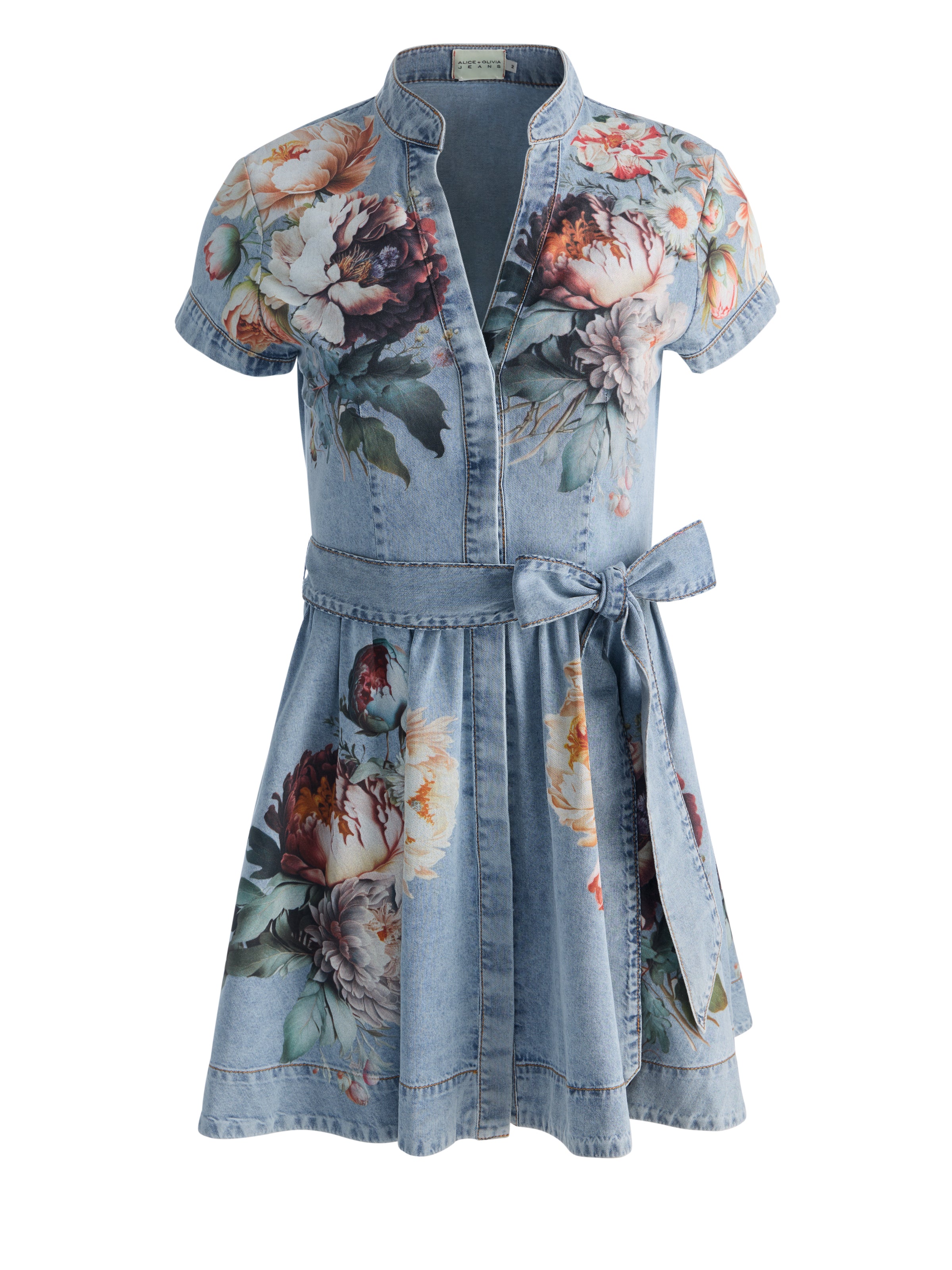 LUCY MINI DENIM SHIRT DRESS-ALICE + OLIVIA