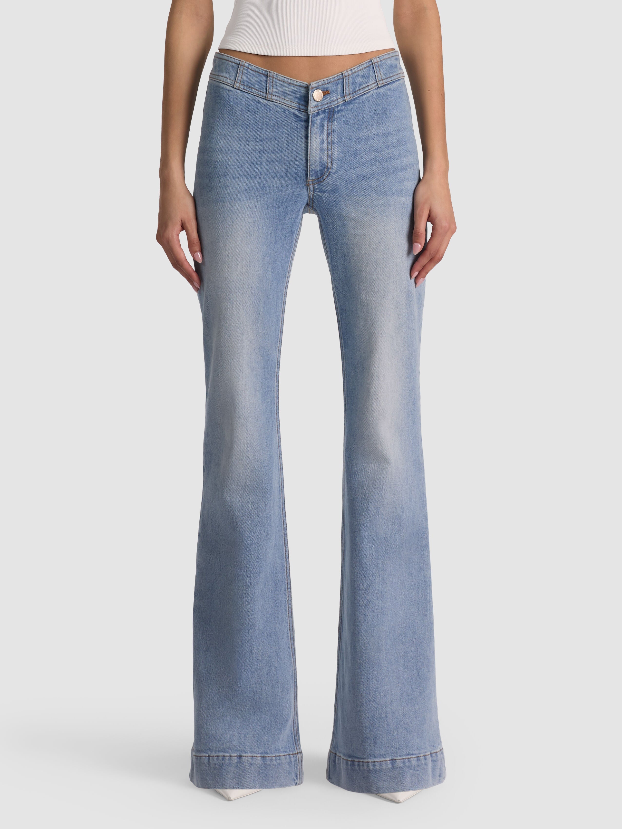 CHELSEA CROPPED FLARE JEAN - EDIE WASH