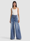 WHIT ULTRA HIGH BUTTON FRONT JEAN-BROOKLYN BLUE-ALICE + OLIVIA
