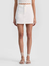 KARI DENIM MINI SKIRT-OFF WHITE-ALICE + OLIVIA