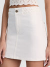 KARI DENIM MINI SKIRT-OFF WHITE-ALICE + OLIVIA