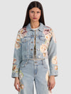 CHLOE EMBROIDERED DENIM JACKET-ALICE + OLIVIA