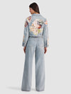 CHLOE EMBROIDERED DENIM JACKET-ALICE + OLIVIA