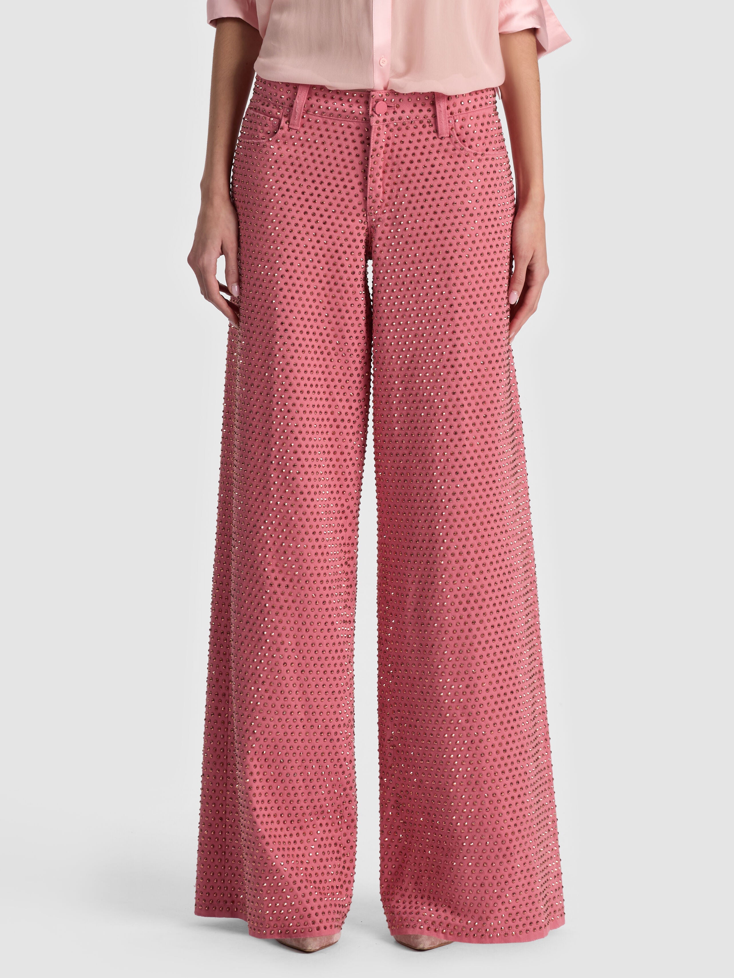 AMAZING EMBELLISHED JEAN-DEEP ROSE/ROSE GOLD-ALICE + OLIVIA