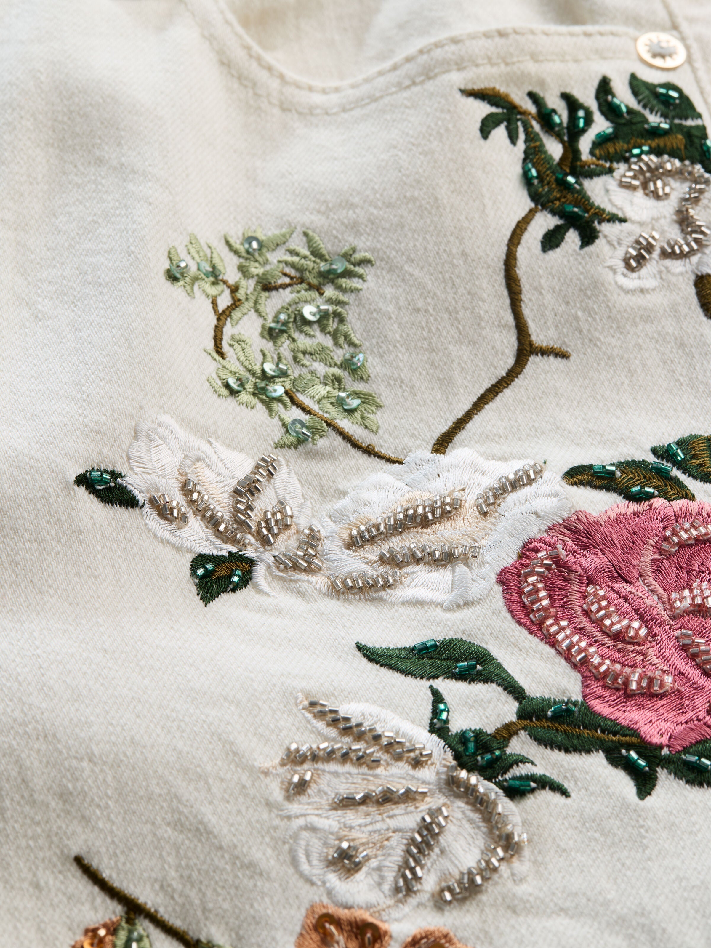 BEAUTIFUL EMBROIDERED JEAN-ALICE + OLIVIA