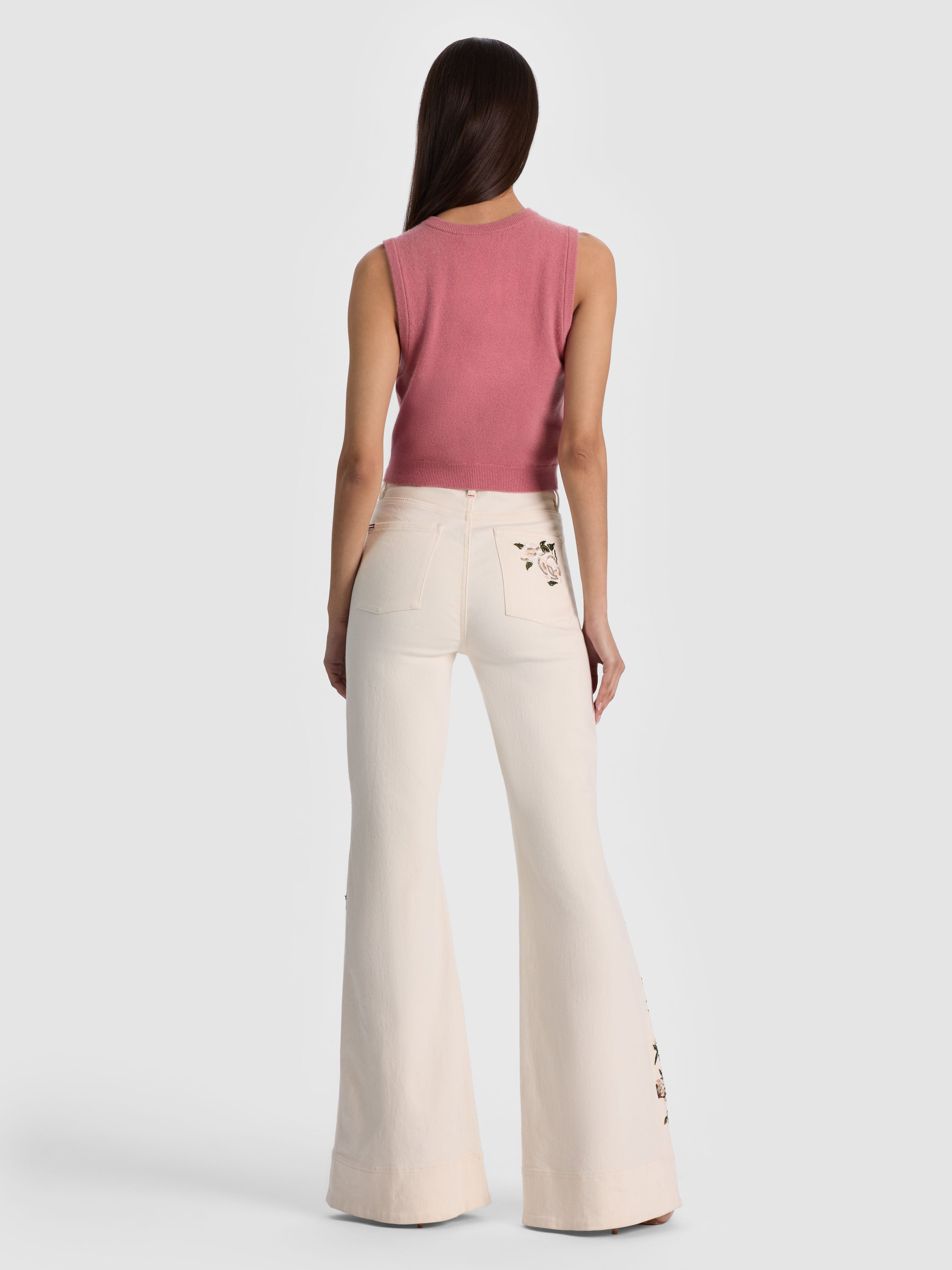 BEAUTIFUL EMBROIDERED JEAN-ALICE + OLIVIA