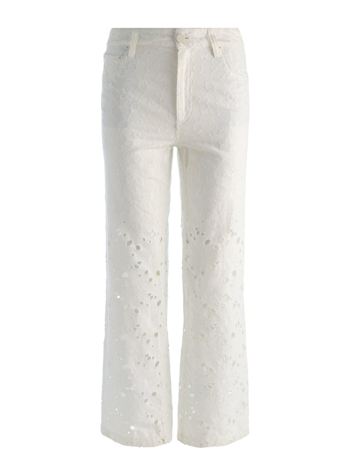 CHIC LASER-CUT JEAN-OFF WHITE-ALICE + OLIVIA