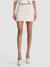 RILEY DENIM MINI SKIRT-OFF WHITE-ALICE + OLIVIA