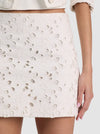 RILEY DENIM MINI SKIRT-OFF WHITE-ALICE + OLIVIA