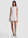 CLYDE LASER-CUT DENIM DRESS-OFF WHITE-ALICE + OLIVIA