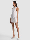 CLYDE LASER-CUT DENIM DRESS-OFF WHITE-ALICE + OLIVIA