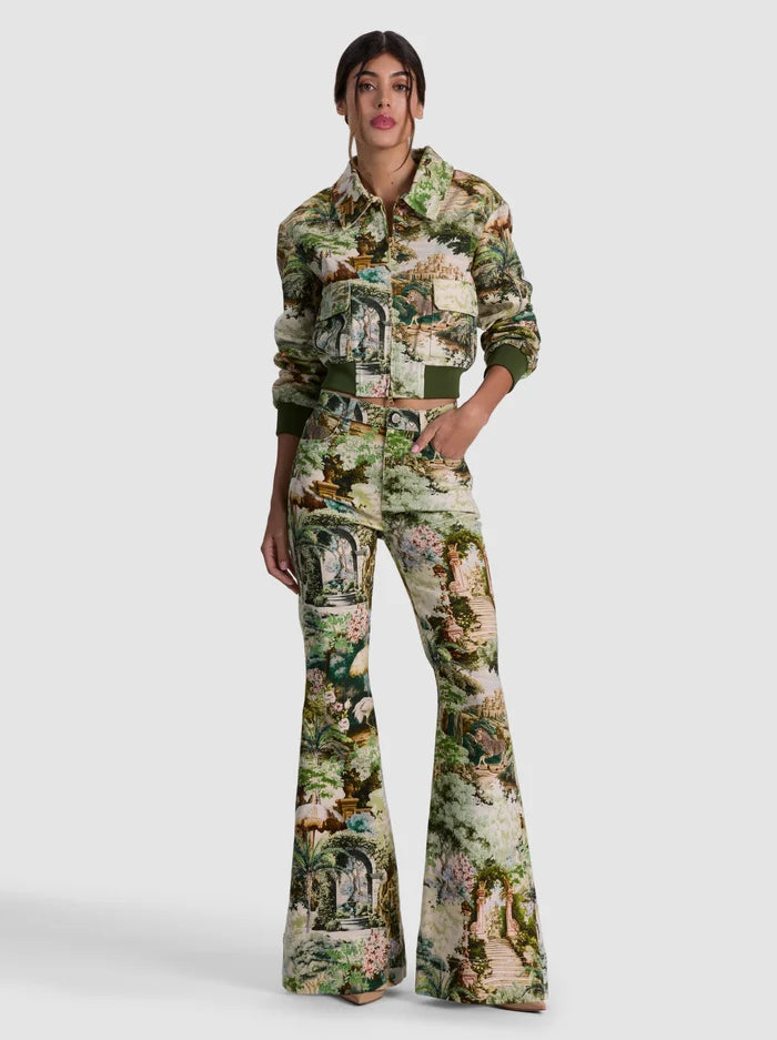 WILLARD DENIM AVIATOR JACKET-TERRAIN LG-ALICE + OLIVIA