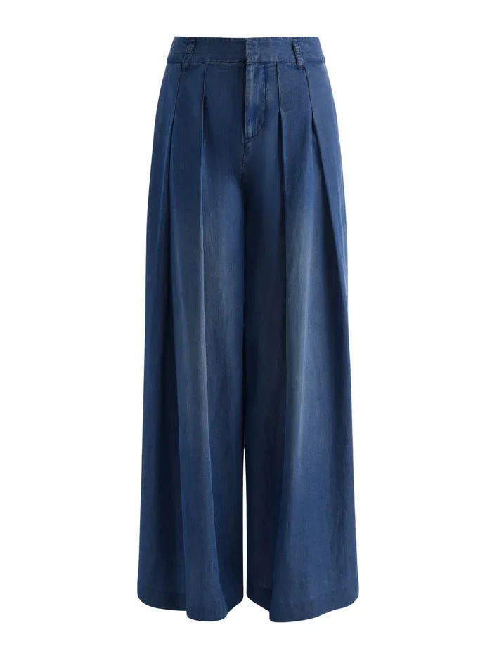 BLAIRE PLEATED JEAN - BROOKLYN BLUE