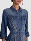 CHASSIDY MAXI DENIM DRESS-FLORENCE VINTAGE BLUE-ALICE + OLIVIA