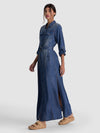 CHASSIDY MAXI DENIM DRESS-FLORENCE VINTAGE BLUE-ALICE + OLIVIA