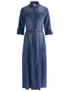 CHASSIDY MAXI DENIM DRESS-FLORENCE VINTAGE BLUE-ALICE + OLIVIA