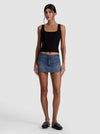 BAYLEY DENIM MINI SKORT-FLORENCE VINTAGE BLUE-ALICE + OLIVIA