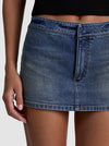 BAYLEY DENIM MINI SKORT-FLORENCE VINTAGE BLUE-ALICE + OLIVIA
