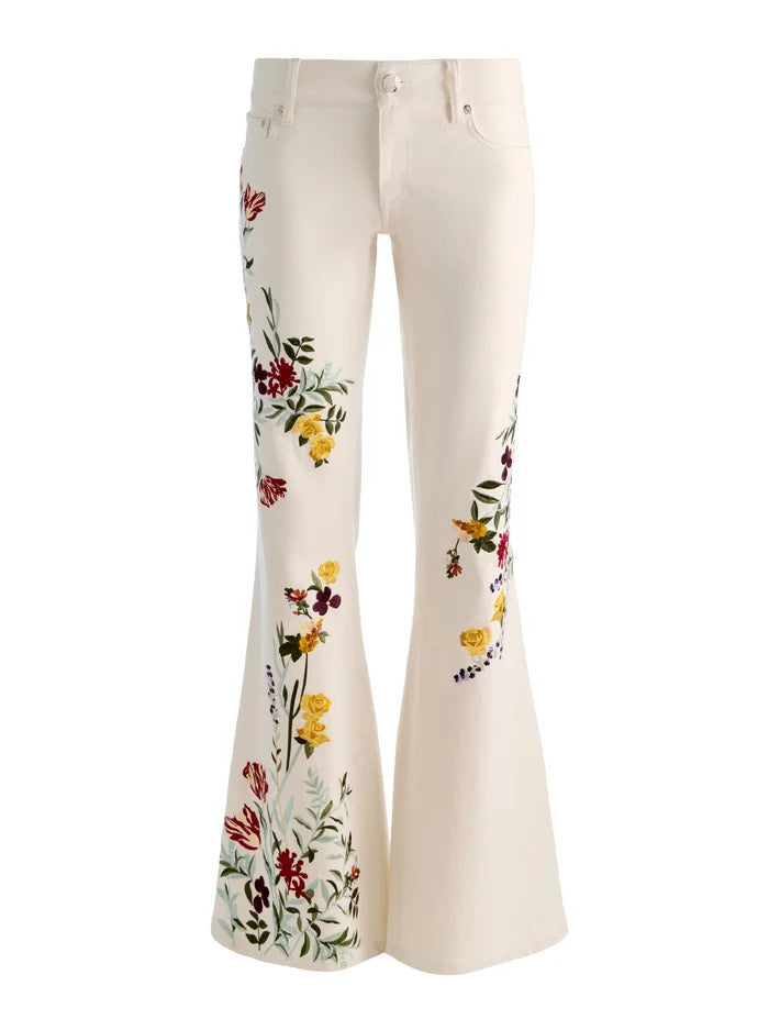 EMRYN EMBROIDERED JEAN - VANILLA MULTI