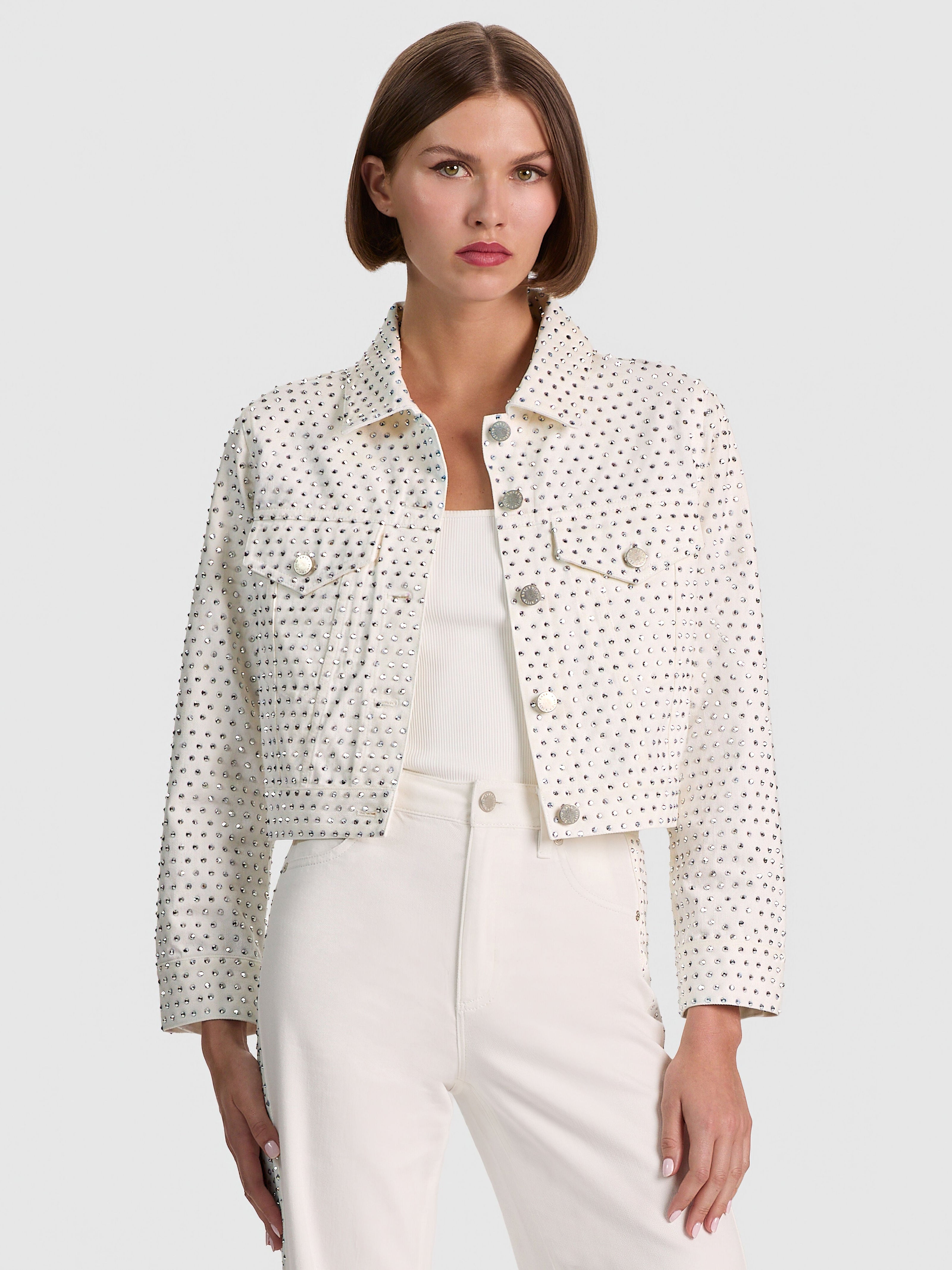 CHLOE DENIM JACKET-ALICE + OLIVIA