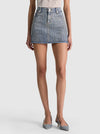 KIERA LR EMBELL DENIM ALINE MINI SKIRT-ALICE + OLIVIA