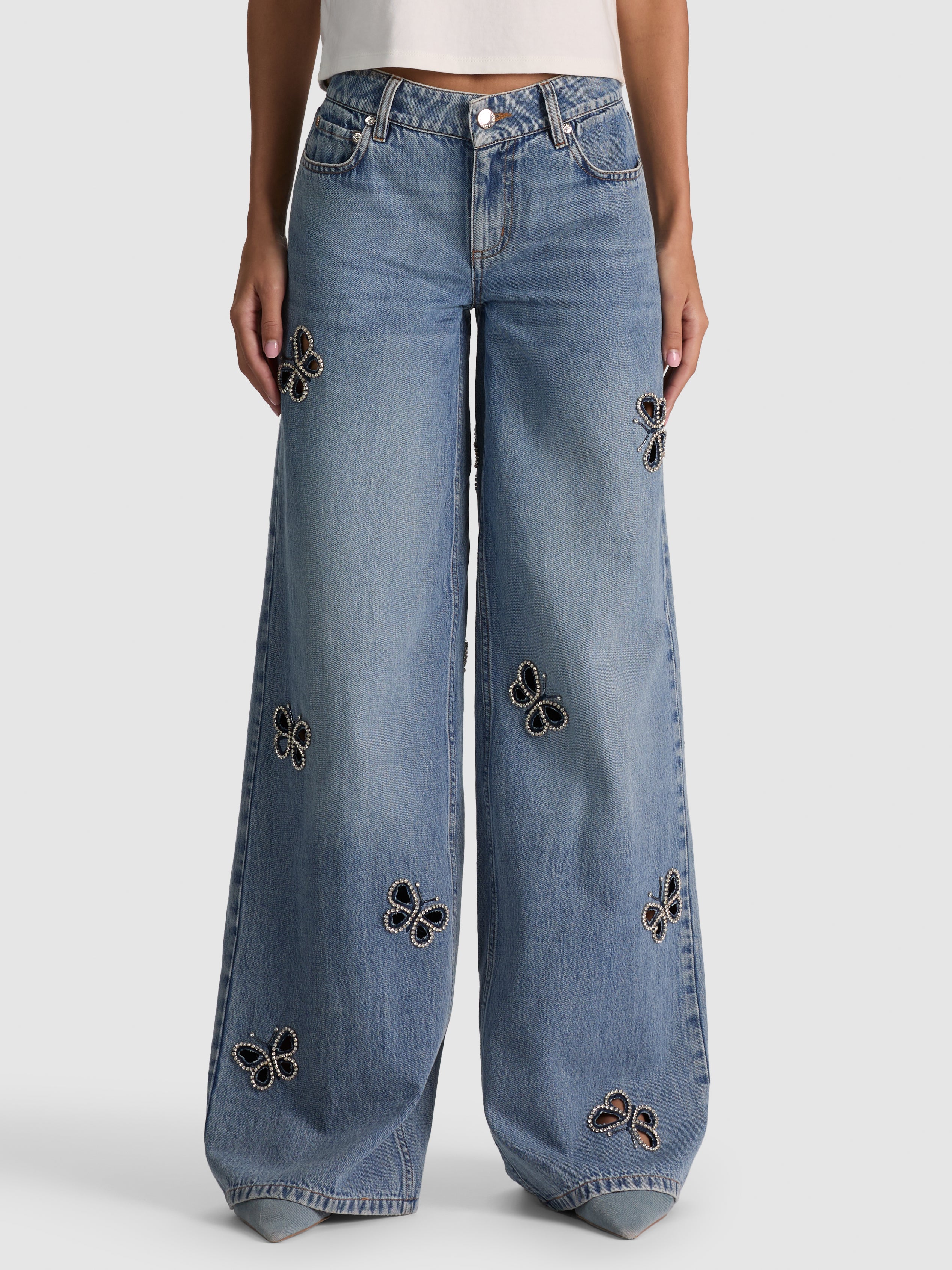 AMAZING EMBELLISHED JEAN-ALICE + OLIVIA