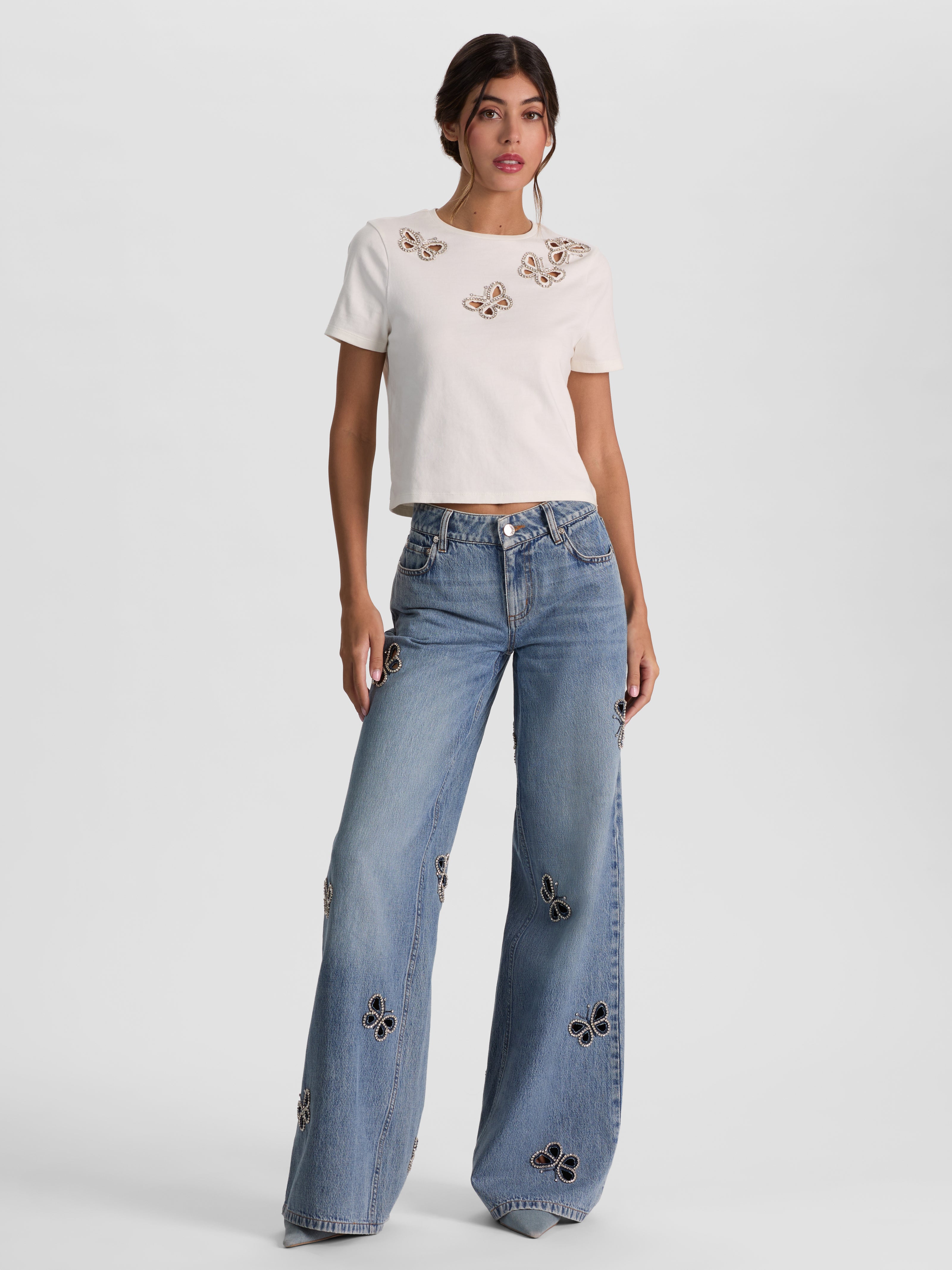 AMAZING EMBELLISHED JEAN-ALICE + OLIVIA