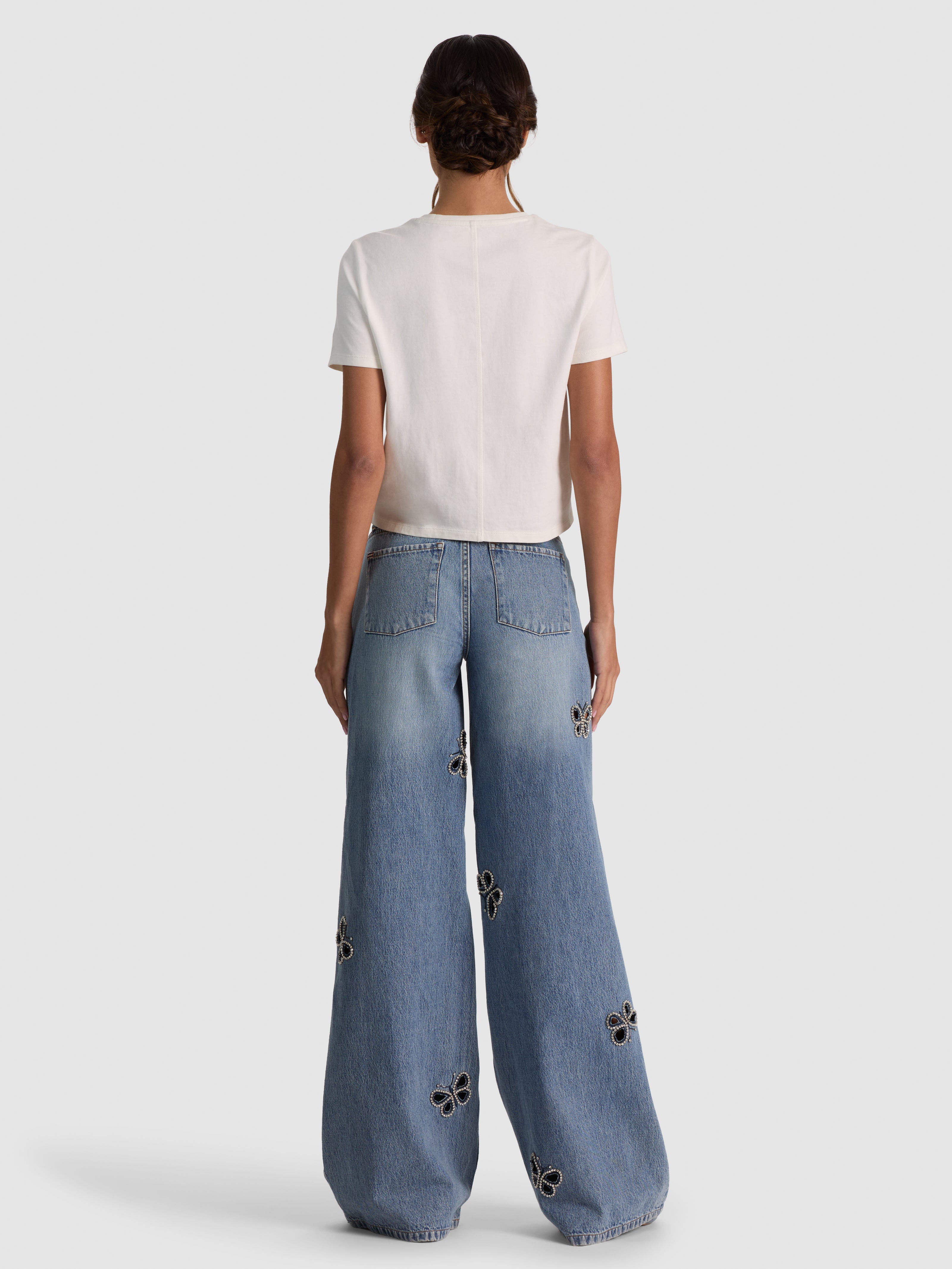 AMAZING EMBELLISHED JEAN-ALICE + OLIVIA