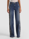 ROXIE LR EMBELL JEAN W CF SEAM-ALICE + OLIVIA