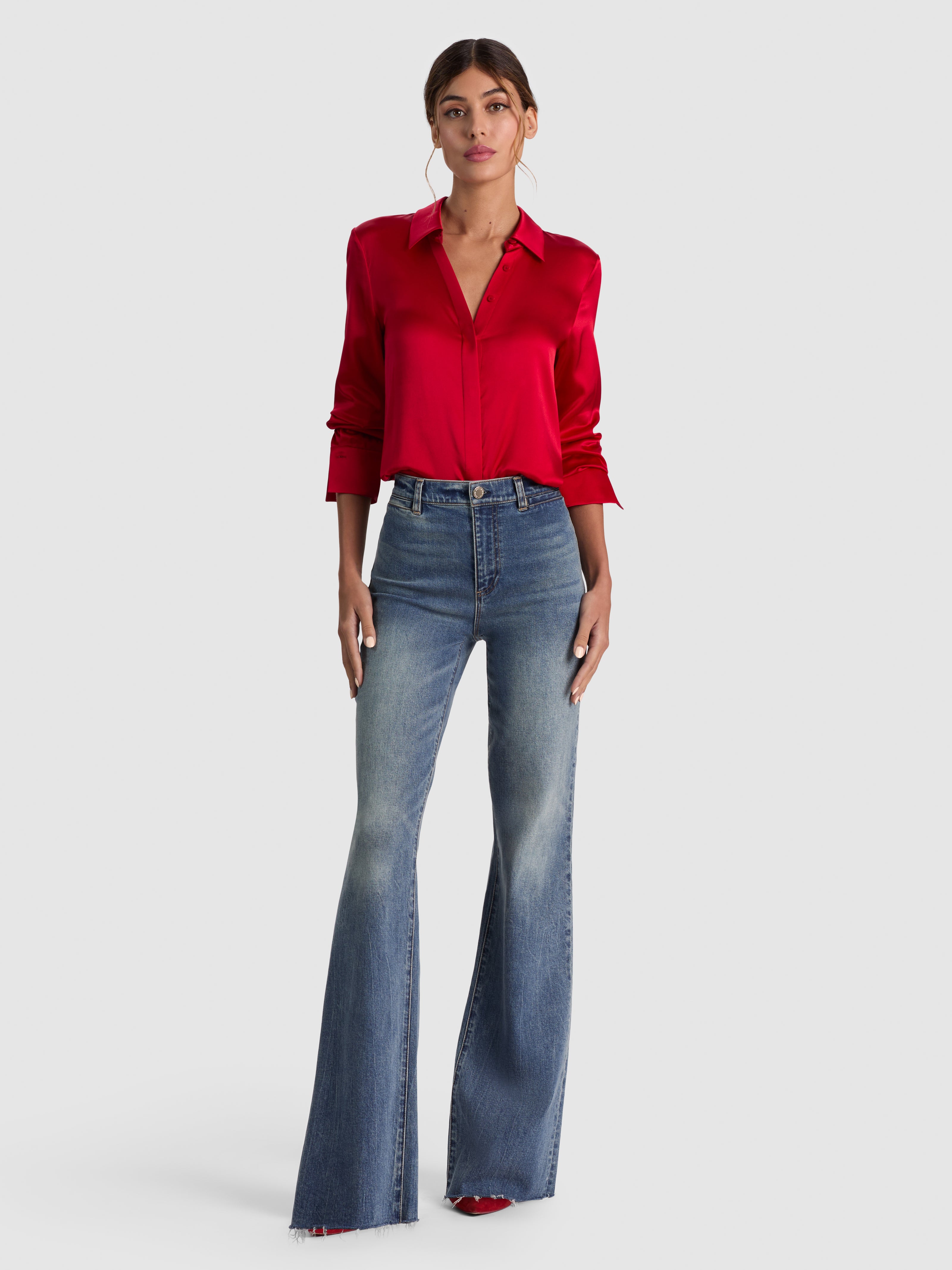 GORGEOUS JEAN-FLORENCE VINTAGE BLUE-ALICE + OLIVIA