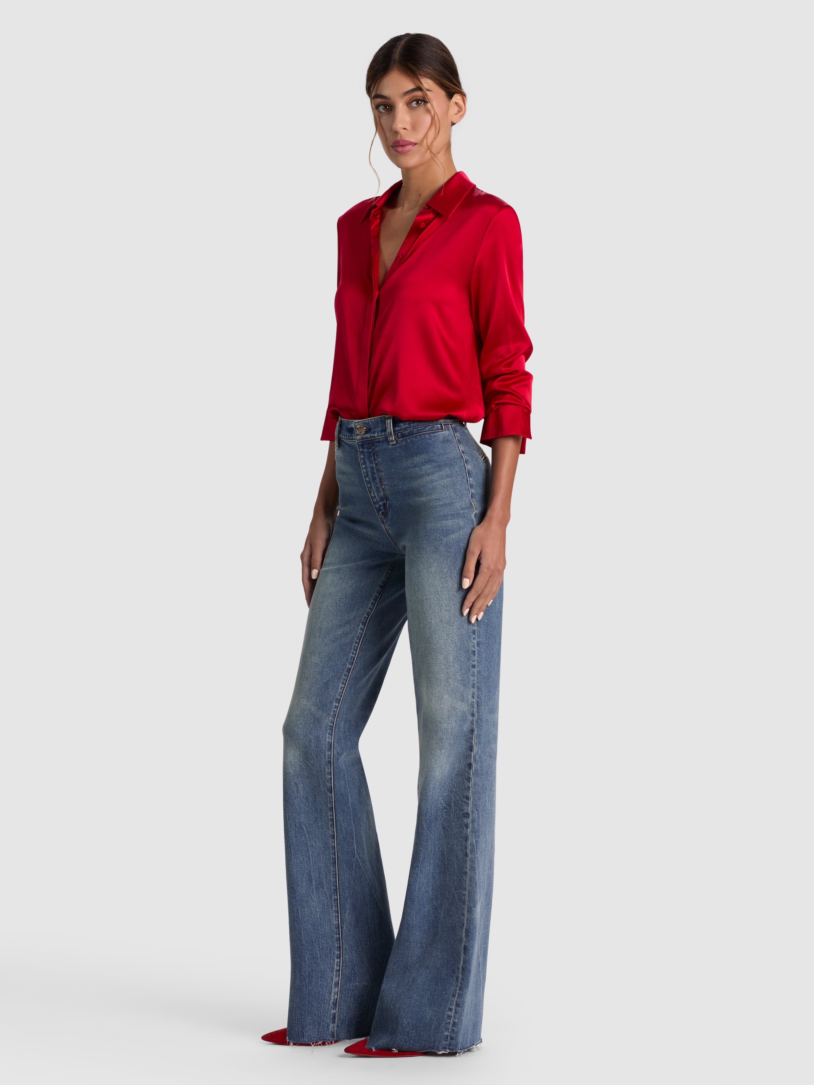 GORGEOUS JEAN-FLORENCE VINTAGE BLUE-ALICE + OLIVIA