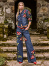 ELIJAH EMBROIDERED DENIM JACKET- FREYJA BLUE/SOFT TULIP-ALICE + OLIVIA