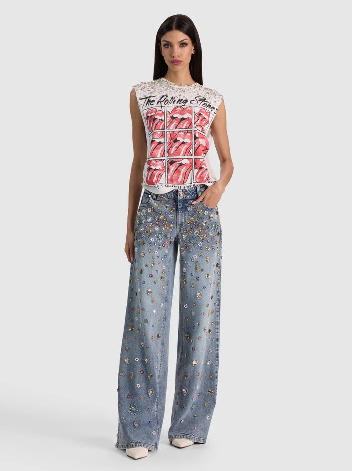 AMAZING EMBELLISHED JEAN-ALICE + OLIVIA