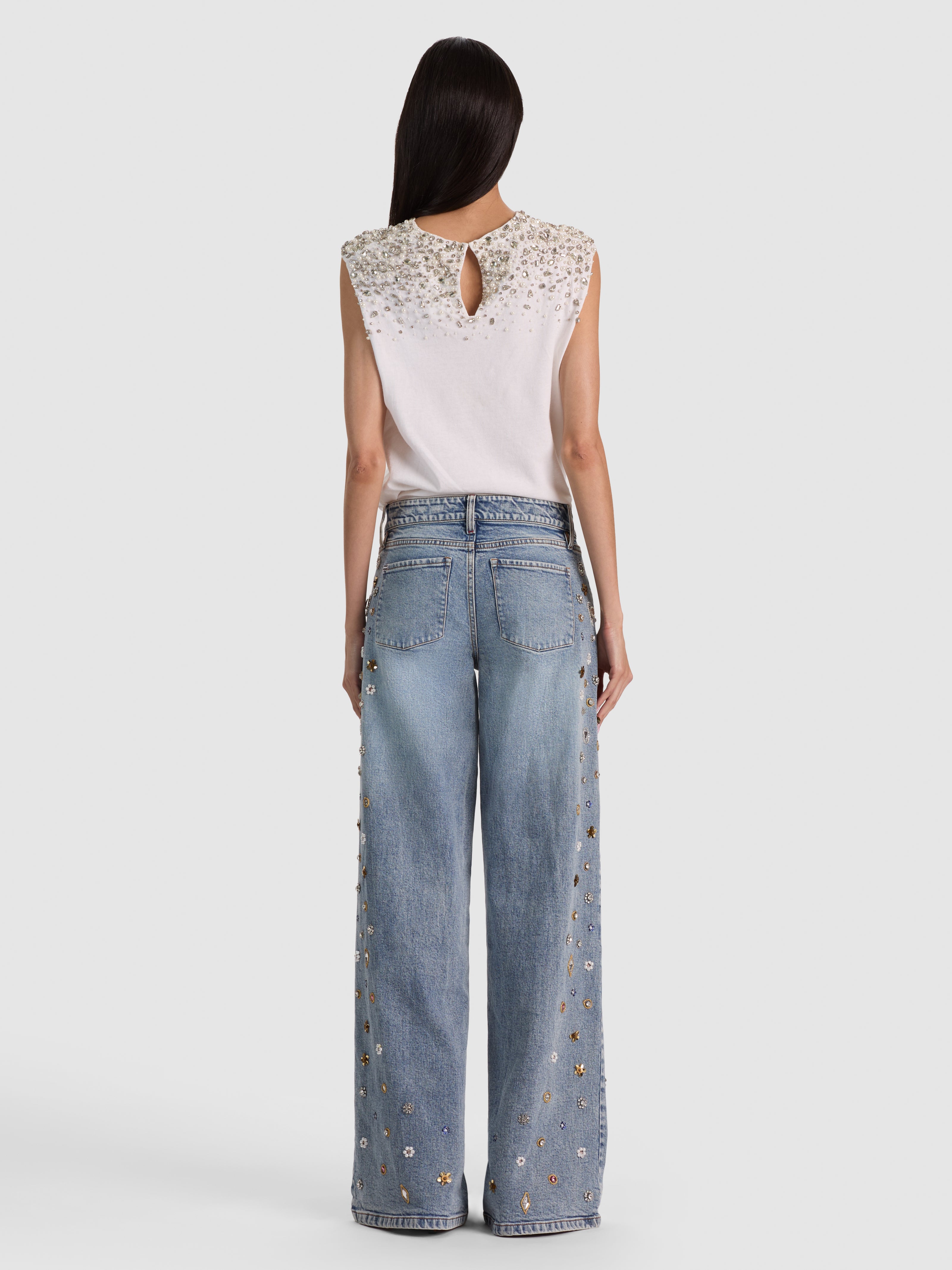 AMAZING EMBELLISHED JEAN-ALICE + OLIVIA