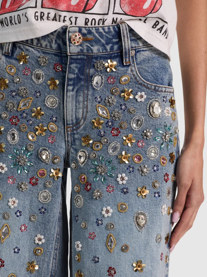 AMAZING EMBELLISHED JEAN-ALICE + OLIVIA