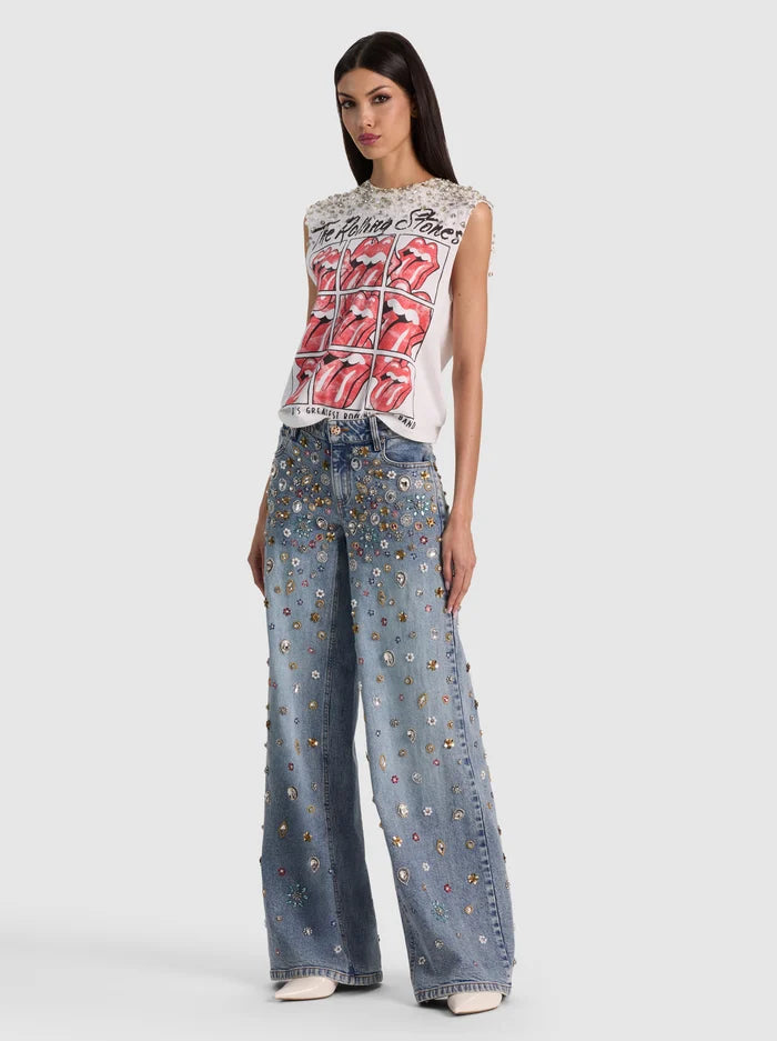 AMAZING EMBELLISHED JEAN-ALICE + OLIVIA