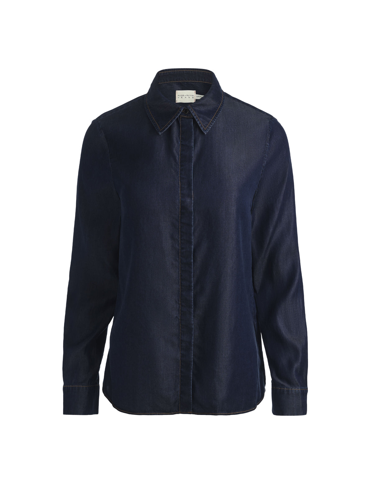 WILLA DENIM BLOUSE - DARK RINSE