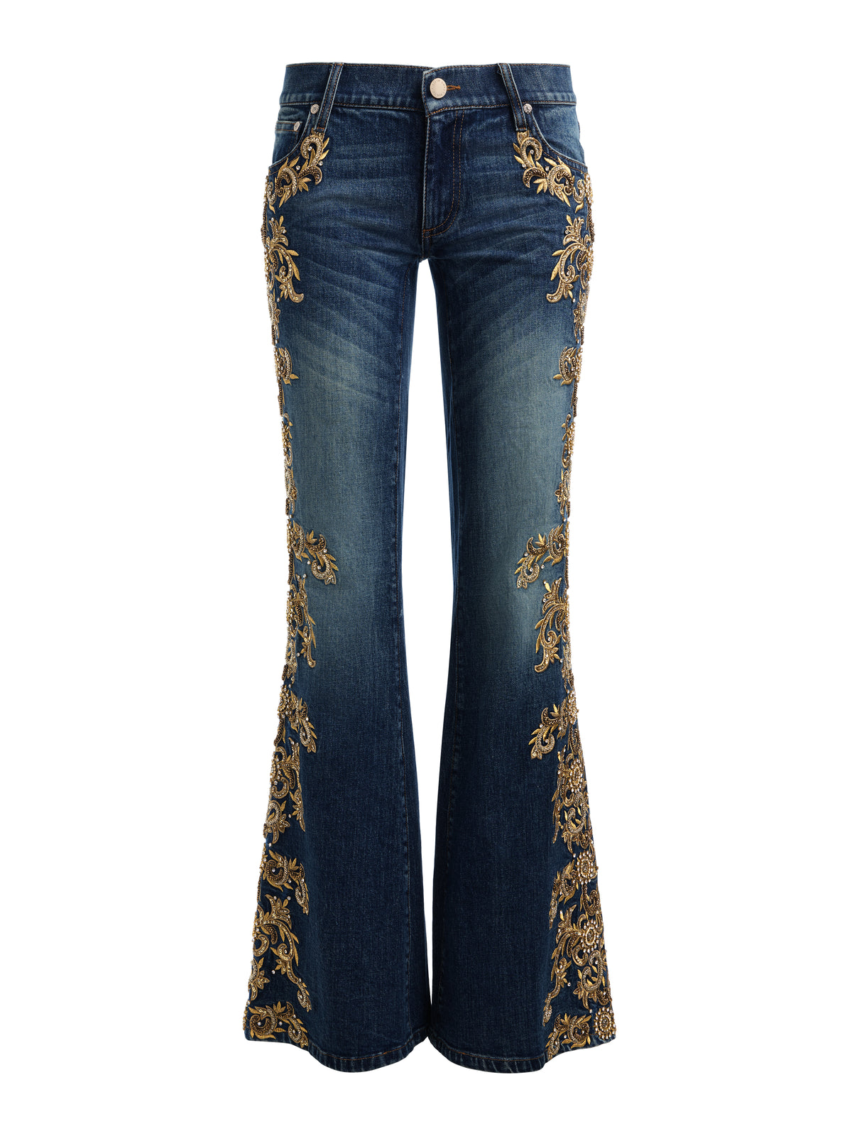 EMRYN EMBELLISHED JEAN - GEORGETTA VINTAGE BLUE/GOLD (Asia Fit)