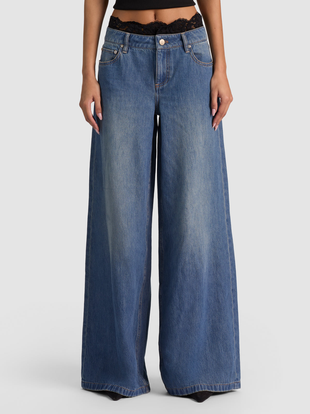 IAN LACE TRIM JEAN-ALICE + OLIVIA