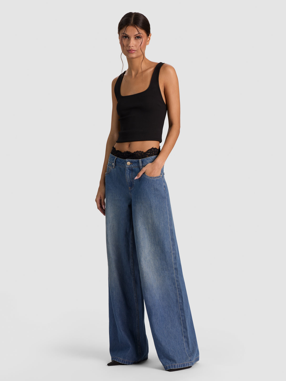 IAN LACE TRIM JEAN-ALICE + OLIVIA