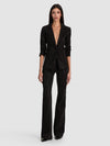 MACEY EMBELL NOTCH COLLAR FITTED DENIM BLAZER-ALICE + OLIVIA