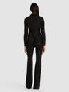 MACEY EMBELL NOTCH COLLAR FITTED DENIM BLAZER-ALICE + OLIVIA